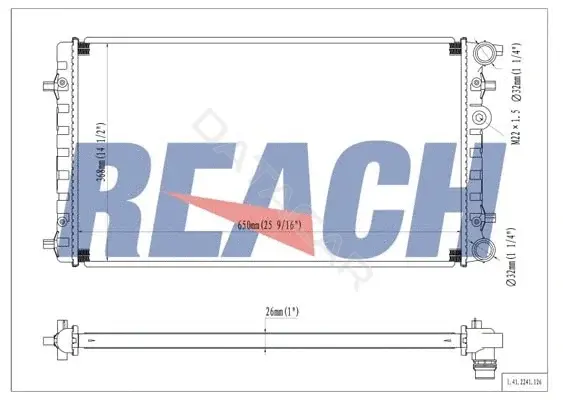 Радиатор охлаждения REACH 1.41.2241.126