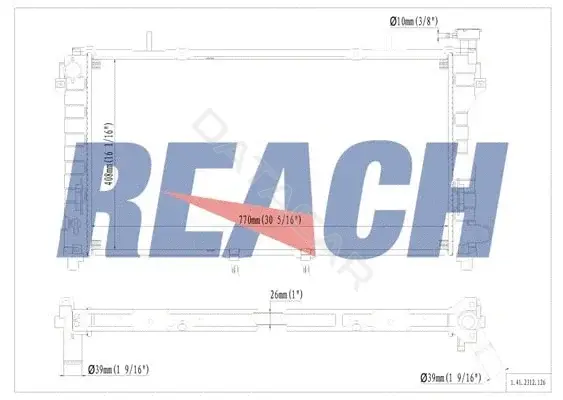 Радиатор охлаждения REACH 1.41.2312.126