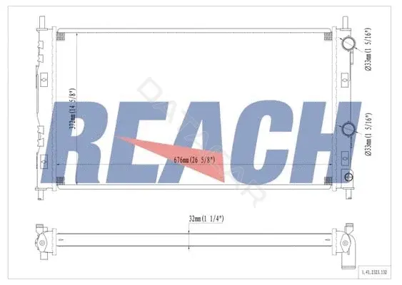 Радиатор охлаждения REACH 1.41.2323.132