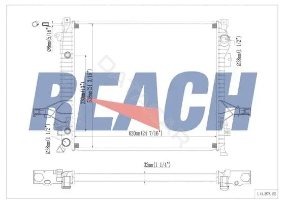 Радиатор охлаждения REACH 1.41.2878.132