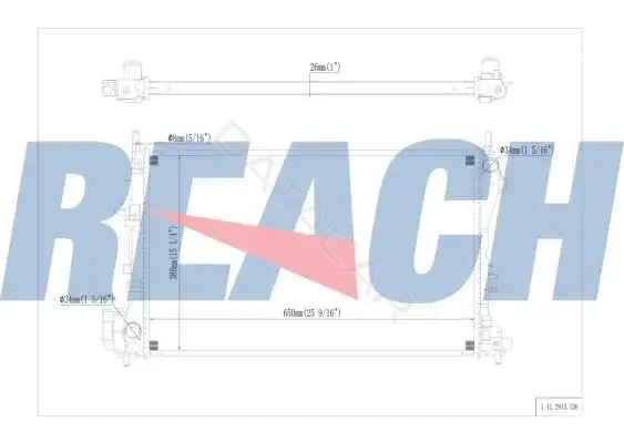 Радиатор охлаждения REACH 1.41.2913.126