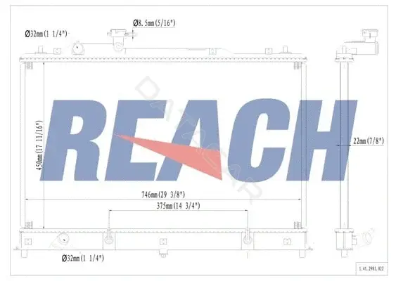 Радиатор охлаждения REACH 1.41.2918.022