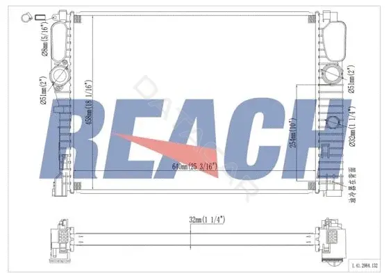 Радиатор охлаждения REACH 1.41.2984.132