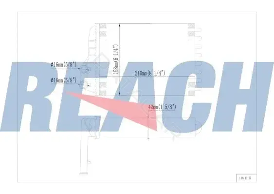 Радиатор печки REACH 1.18.11177