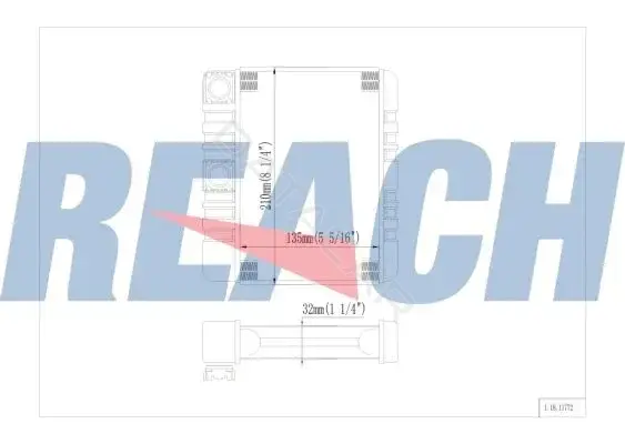 Радиатор печки REACH 1.18.11772