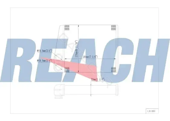 Радиатор печки REACH 1.18.12014