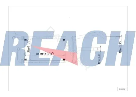 Радиатор печки REACH 1.18.12291