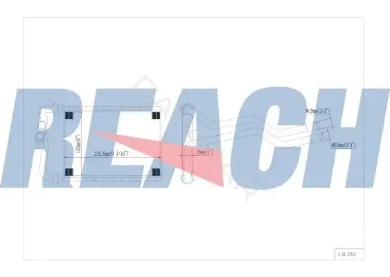 Радиатор печки REACH 1.18.12312