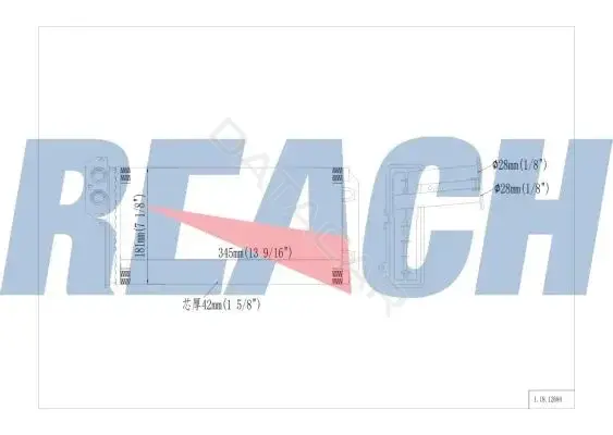 Радиатор печки REACH 1.18.12684