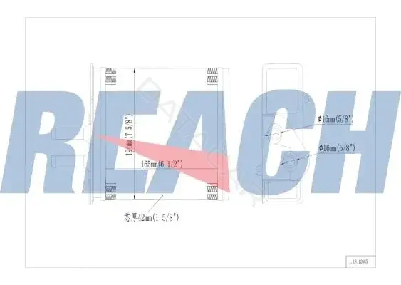 Радиатор печки REACH 1.18.12685