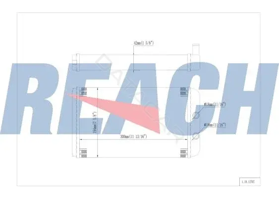 Радиатор печки REACH 1.18.12707