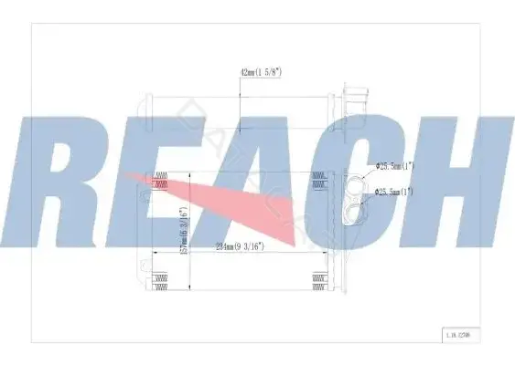 Радиатор печки REACH 1.18.12708