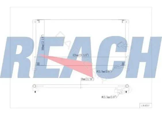 Радиатор кондиционера REACH 1.30.0273.P
