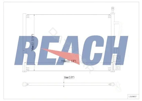 Радиатор кондиционера REACH 1.30.0469.P