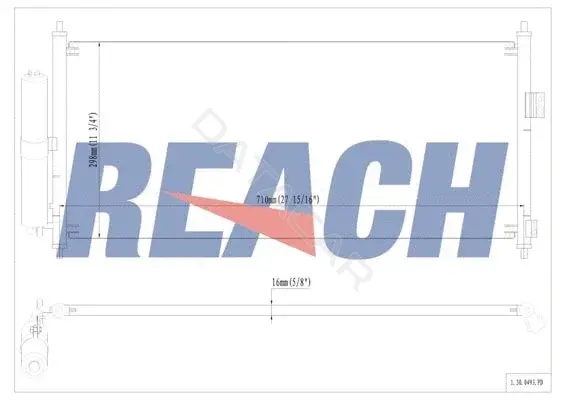 Радиатор кондиционера REACH 1.30.0493.PD