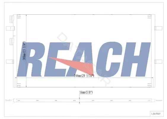 Радиатор кондиционера REACH 1.30.0718.P
