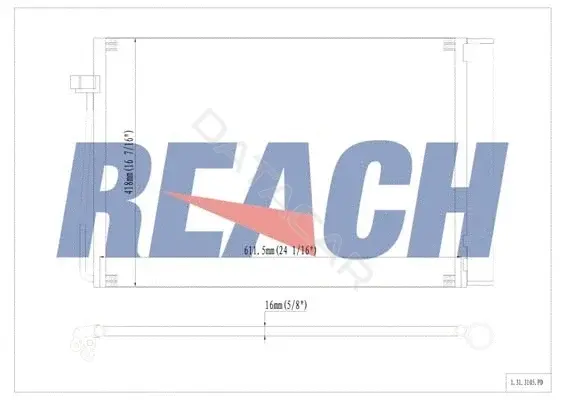Радиатор кондиционера REACH 1.31.3105.PD
