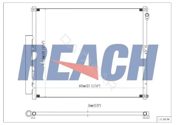 Радиатор кондиционера REACH 1.31.3282.PDH