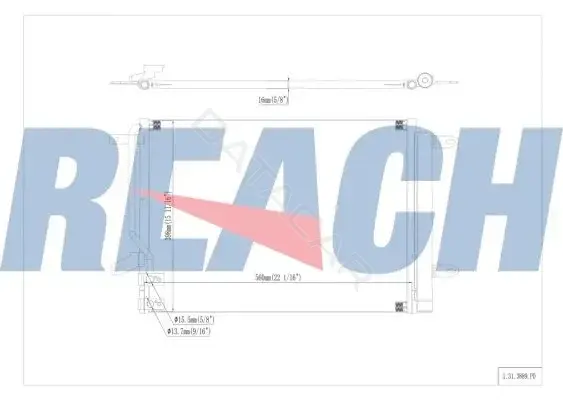 Радиатор кондиционера REACH 1.31.3889.PD