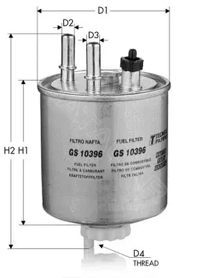 Топливный фильтр TECNECO FILTERS GS10396