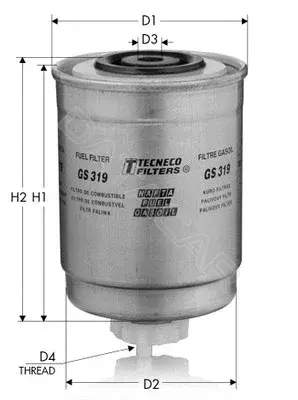Топливный фильтр TECNECO FILTERS GS319