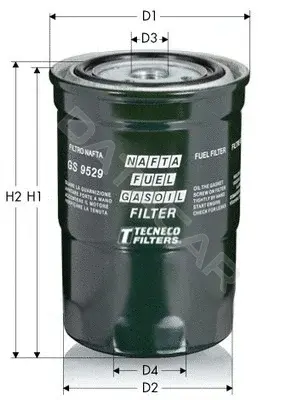 Топливный фильтр TECNECO FILTERS GS9529