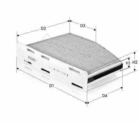 Фильтр салонный TECNECO FILTERS CK9922C
