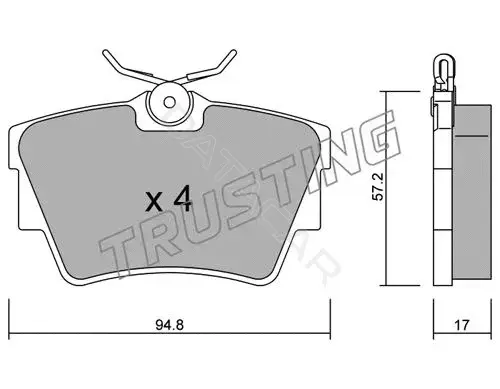 Тормозные колодки TRUSTING 651.0