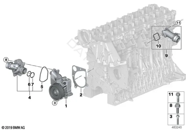 Прокладка термостата BMW 11517787692