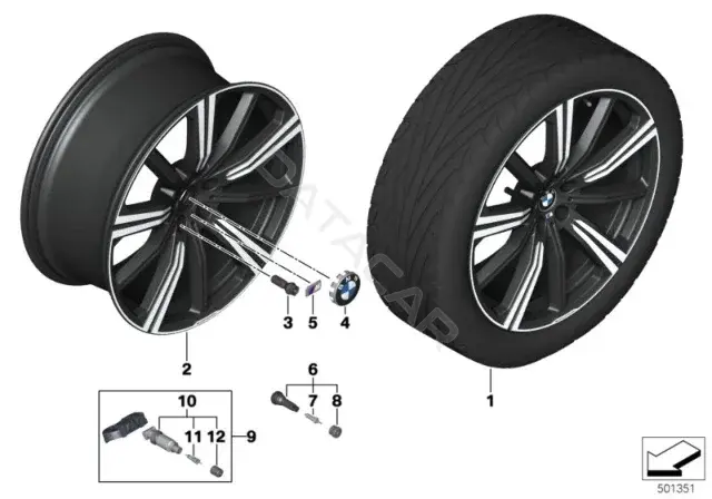 Болт колесный BMW 36136795153