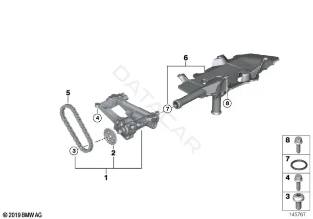 Комплект цепи ГРМ BMW 11412249745