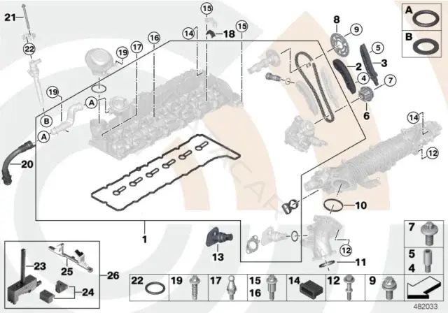 Комплект цепи ГРМ BMW 11317797899
