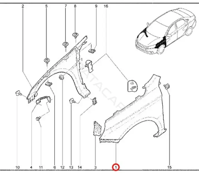 Крыло переднее LADA 8450039382