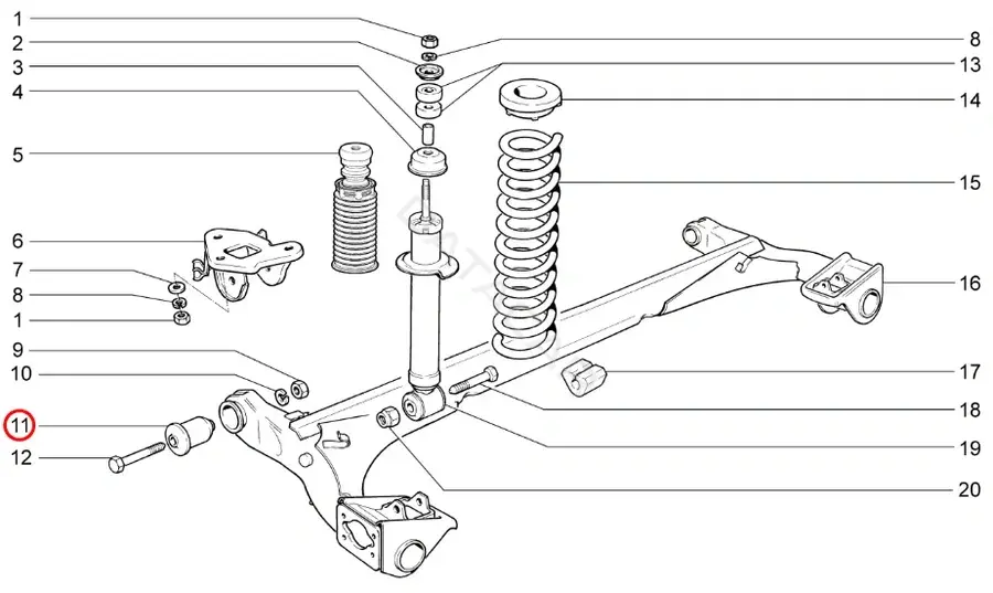 Сайлентблок рычага LADA 21100291405400
