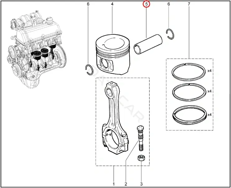 Палец поршня LADA 21213100402001