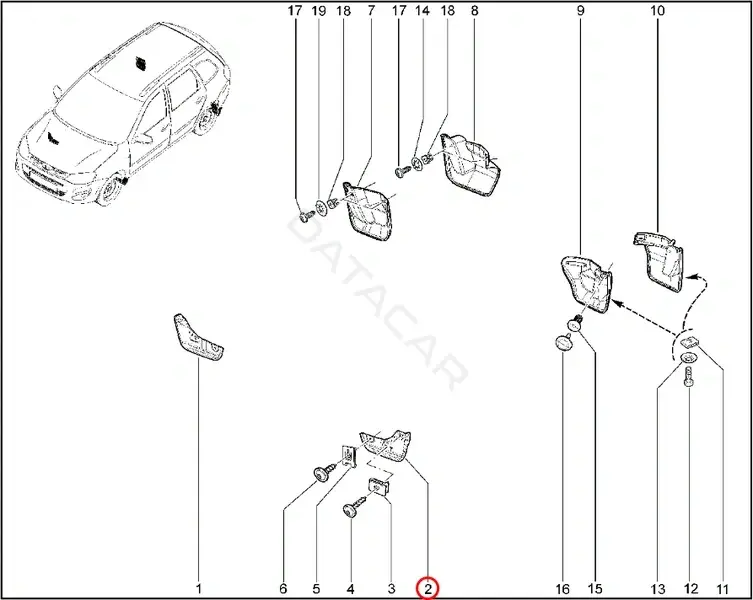 Брызговики LADA 21900840351300