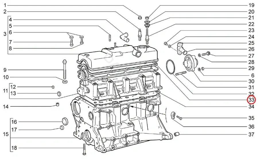 Прокладка клапанной крышки LADA 21080100327010