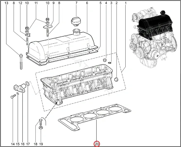 Прокладка ГБЦ LADA 21214100302000