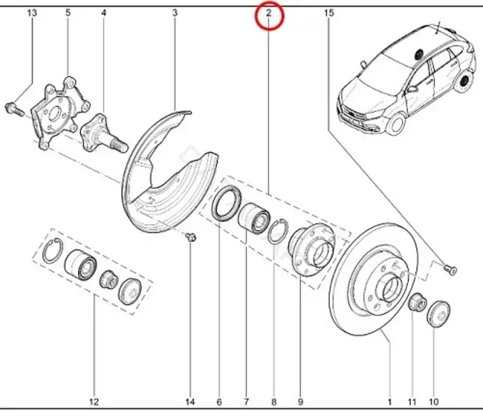 Подшипник ступицы LADA 8450031130
