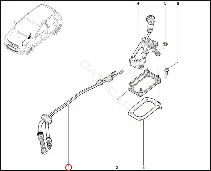 Трос КПП LADA 21901170311322