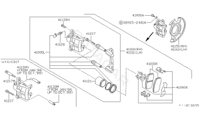 Болт подвески NISSAN 4113021C01