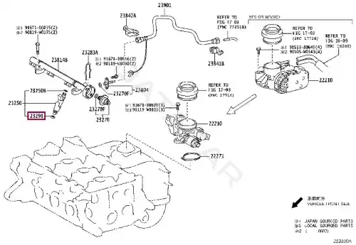 Уплотнитель двери TOYOTA 23291-0J020