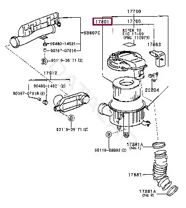 Воздушный фильтр TOYOTA 17801-67060