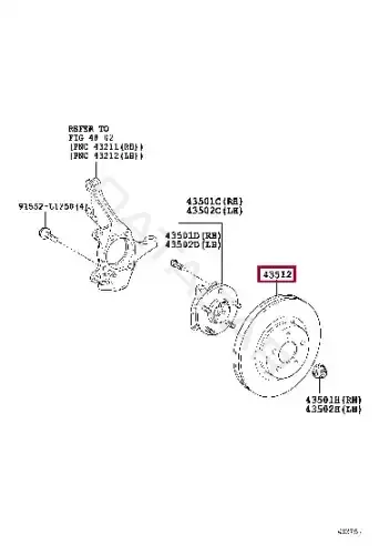 Тормозные диски TOYOTA 4351242100
