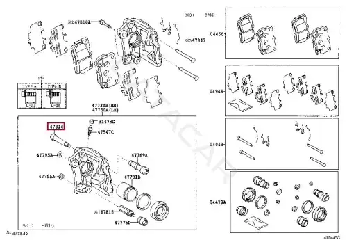 Болт подвески TOYOTA 4781430300