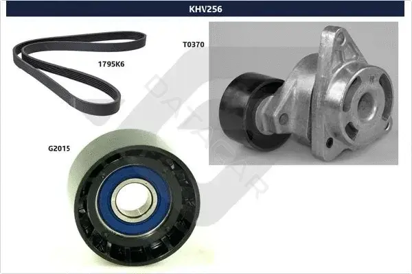 Комплект ручейкового ремня HUTCHINSON KHV256