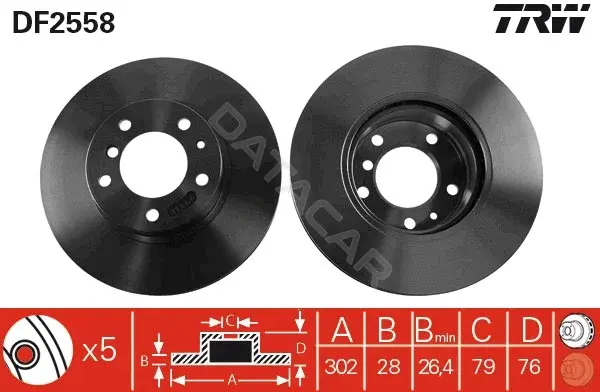 Тормозные диски TRW DF2558