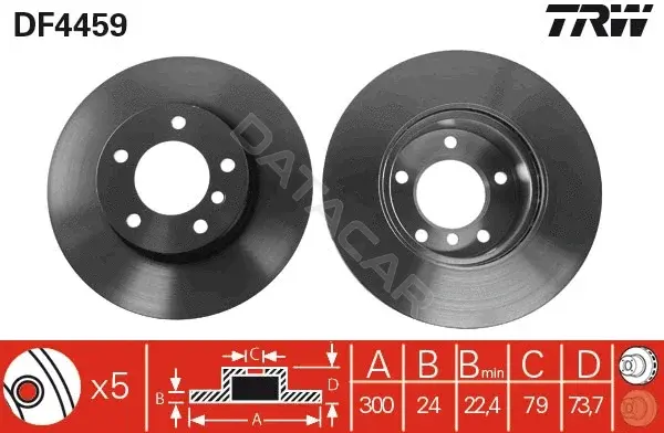 Тормозные диски TRW DF4459