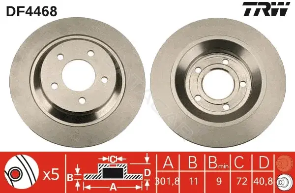 Тормозные диски TRW DF4468