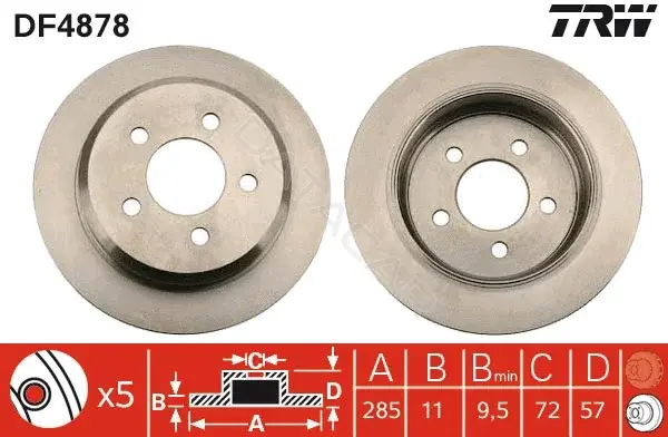 Тормозные диски TRW DF4878